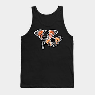 Single Line - Flying Elephants (White) Tank Top